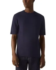 ゼニア メンズ トップス シャツ ウール ZEGNA Wool TShirt Navy Blue ネイビーのサムネイル