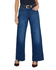 エヌワイディージェイ レディース ボトムス デニムパンツ ワイドレッグ ジーンズ NYDJ Teresa High Rise Wide Leg Double Button Jeans in Deep Wave Deep Wave