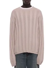ヘルムート ラング メンズ アウター ニット・セーター クルーネック Helmut Lang Wide Rib Crewneck Sweater Puttyのサムネイル