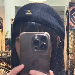 KANGOL(カンゴール) レディース ウール ベレー帽 帽子 ハンチングキャップ キャスケット ブラック