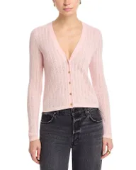 アリスアンドオリビア レディース アウター カーディガン Vネック Alice and Olivia Gwen Slim V Neck Cardigan English Roseのサムネイル