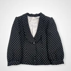 ARMANI COLLEZIONI アルマーニ コレツィオーニ / タキシードカラーショートジャケット ブラック イタリア製 参考定価：120,000程度 SIZE:42のサムネイル