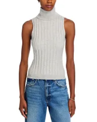 フレンチコネクション レディース トップス タンクトップ タートルネック ニット FRENCH CONNECTION Padma Fine Kniturtleneck Tank Top Light Gのサムネイル
