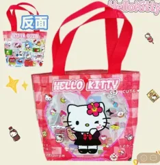 ハローキティ チェック PVC トートバッグ