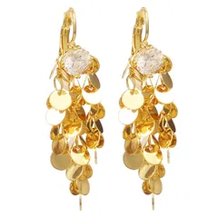 【新品】 WICKM長いフリンジパールピアス レディース 人気 金属アレルギー対応 リング S925銀の針 可愛い ピアス 18金恋人 記念日 おしゃれ プレセント揺れるイヤリング 耳飾り … 1