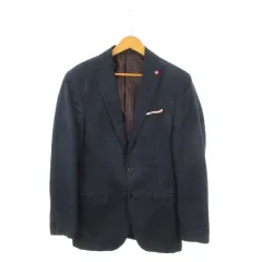 ザラマン ZARA MAN テーラードジャケット フェイクスエード 36 紺 ネイビー 総裏地 /MN9 ■ECE003