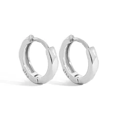 【新品】 Pasurohu ピアス K18 18金コーティング シルバー925 8.5mm 小さめ 人気 フープピアス レディース メンズ ゴールド プラチナ ダイヤカット 金属アレルギー対応 本物ジュエリー 1