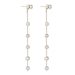ete】パール 4連ピアス ゴールド 両耳用 - メルカリ