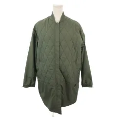 アディダス adidas 中綿コート キルティング スポーツウエア M 緑 グリーン スリーストライプス ロゴ /MN16 ■ECE003