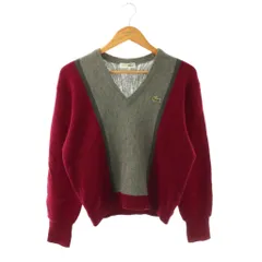 ラコステ LACOSTE ニット セーター 長袖 Vネック ウール 3 グレー ボルドー ダークグレー /DO ■ECE003