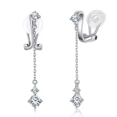 【新品】 FH.bird イヤリング レディース 人気 揺れる 4月誕生石 金属アレルギー対応 シルバー925 ノンホールピアス ジルコニア デート 誕生日 20代 30代 40代 母の日 プレゼント 母の日 ギフト 入学式 卒業式 女性 ジュエリー 0