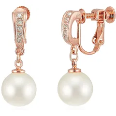 【新品】 [ジュエリーショップエム] 日本製 直結 ストーン 貝パール 真珠 シンプル イヤリング ねじ式 レディース ピンクゴールド e0131-PG 10mm