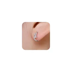 【新品】 [Hothrty]ピアス レディース フープピアス リングピアス 中折れ キャッチレス 開閉式 ジルコニア シルバー ピンクゴールド ゴールド 小さめ 小さい 小振り 小ぶり シンプル つけっぱなし ペア 金属アレルギー対応 ギフトBOX付き 1