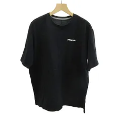 パタゴニア Patagonia Tシャツ カットソー 半袖 クルーネック ロゴ バックプリント L 黒 ブラック /XZ ■ECA003