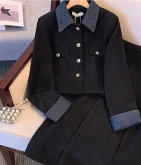 ブラック コーデュロイ セットアップ 4XL