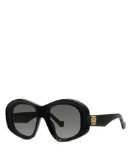 ロエベ レディース アクセサリー サングラス・アイウェア Loewe Geometric Sunglasses 51mm Shiny black smoke ブラックのサムネイル
