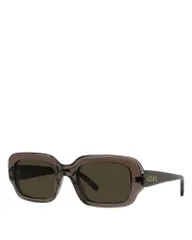 【送料無料】 ロエベ レディース サングラス・アイウェア アクセサリー Rectangular Sunglasses 51mm transparent brown brownのサムネイル