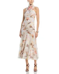 バードット レディース トップス ワンピース Bardot Leanna Gathered Front Dress Ivory Floral アイボリー