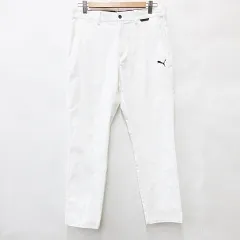 プーマ PUMA ゴルフ スポーツウエア パンツ ロング ストレッチ 白 黒 ホワイト ブラック M