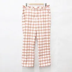 プーマ PUMA ゴルフ スポーツウエア パンツ ロング チェック ストレッチ 白 オレンジ グレー ホワイト XL