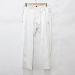 プーマ PUMA ゴルフ スポーツウエア パンツ ロング ストライプ ストレッチ 白 グレー ホワイト 86