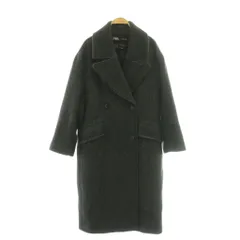 ザラ ZARA チェスターコート ロング ダブル アウター S ブラック /DF ■ECE003