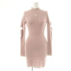 リリーブラウン Lily Brown 24SS アームスリットニットミニワンピース F ピンク /MI ■OS ■S