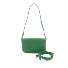 チャールズ&キース  CHARLES&KEITH 2WAY ハンドバッグ ショルダーバッグ フェイクレザー フラップ 緑 /MI ■OS