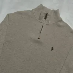 M ポロラルフローレン ブラウン ポニー 刺繍 ハーフジップ