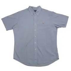 XL ポロ ラルフローレン 刺繍ロゴ スカイブルー シャツ