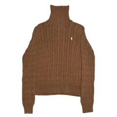 S ポロラルフローレン レディース タートルネック ケーブルニット