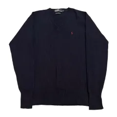 M POLO RALPH LAUREN(ポロラルフローレン) Vネック ネイビー ニット