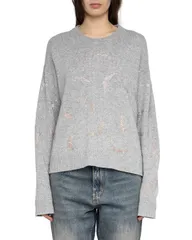 ザディグ エ ヴォルテール レディース アウター ニット・セーター Zadig Voltaire Markuz Wings Cashmere Sweater Gris Chineのサムネイル