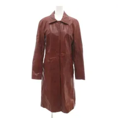 ヴィヴィアンタム VIVIENNE TAM 美品 レザーコート ステンカラー フライフロント ミドル ハーフ丈 羊革 0 茶色 ブラウン /SJ ■ECD002のサムネイル