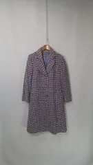 柄 PURPLE ボタンコート