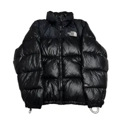 L THE NORTH FACE 700 ヌプシ センターロゴ ブラック ダウン