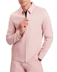 テッドベーカー メンズ アウター ジャケット・ブルゾン リネン Ted Baker Ashleyj Linen Blend Harrington Jacket Light Pink ピンクのサムネイル