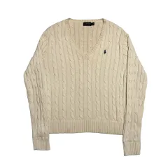 L POLO RALPH LAUREN (ポロラルフローレン) Vネック ケーブルニット