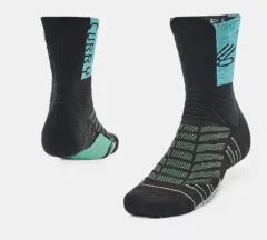 アンダーアーマー メンズ カリー プレイメーカー ミッド クルー ソックス ブラックブルー