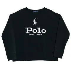 M POLO RALPH LAUREN(ポロラルフローレン) ビックポニー ロゴ ブラック 起毛 スウェット