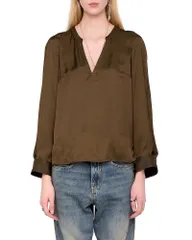 ザディグ エ ヴォルテール レディース トップス シャツ サテン Zadig Voltaire Torny Satin Tunic Mossのサムネイル