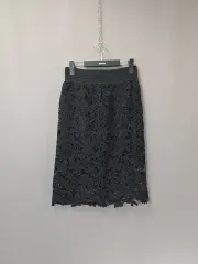 ウエストリボン結び ブラック スカート