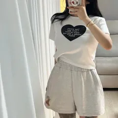 (新品) ハート クロップド 半袖T