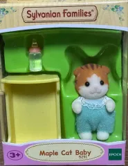 開封のみ)廃盤)シルバニア メイプルキャット 直立 直立赤ちゃん