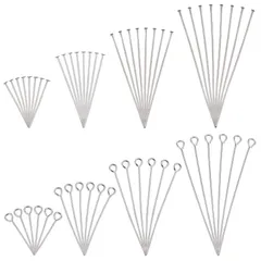 ネックレス ブレスレット ハンドメイド材料 ピアス ステンレス アクセサリーパーツ DIY用 20mm/30mm/40mm/50mm 800本セット 手芸素材 シルバー tピン 9ピン 収納ケース付き PandaHall PH