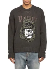 ザディグ エ ヴォルテール メンズ アウター ニット・セーター ロゴ グラフィック Zadig Voltaire Snake Graphic Logo Sweater Tilleulのサムネイル
