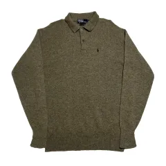100 POLO RALPH LAUREN(ポロラルフローレン) ラムウール カラーネック ニット