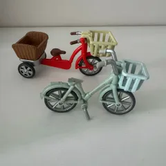 廃盤)オールド)シルバニアファミリー 自転車 セット