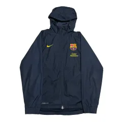 S NIKE バルセロナ STORM-FIT ネイビー フード ウィンドブレーカー
