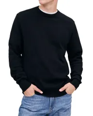 ディーエル 1961 メンズ アウター ニット・セーター クルーネック コットン DL1961 Cotton Cashmere Classicrewneck Sweater Black ブラック